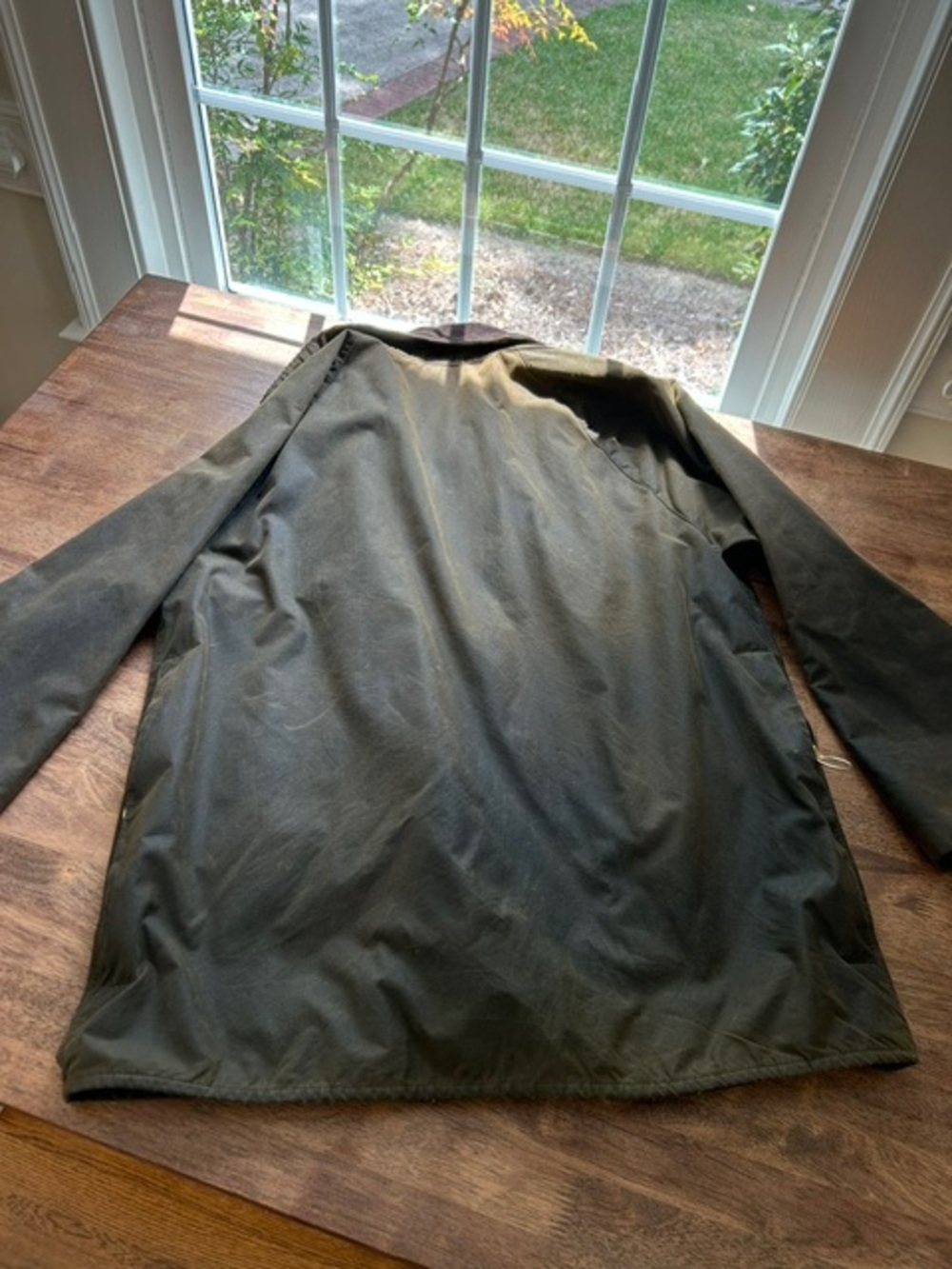 Barbour Waxed Cotton Field Coat with Cord Collar - Picture 3 of 4